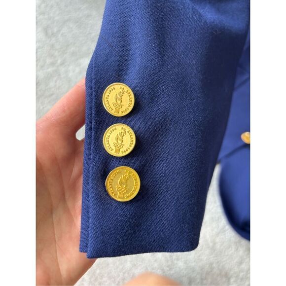 PRISTINE Vintage 1996 Olympics Atlanta Blue Volunteer Blazer Jacket by Hanes 41 - Picture 7 of 9